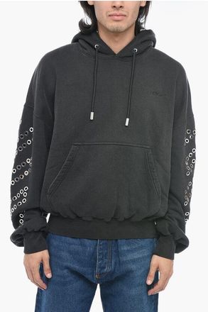 Off-white Oversized Hoodie With Eyelet Detail size Xxl