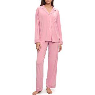 Eberjey Gisele Long Pajamas in Rose Quartz/Petal Pi at Nordstrom Rack, Size Small