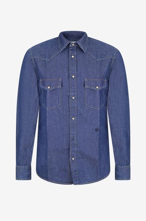 Jacob Cohen Westernhemd aus Baumwoll-Leinen-Denim