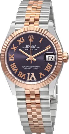 Rolex Datejust 31 Aubergine Diamond Dial Automatic Ladies Steel and 18kt Everose Gold Jubilee Watch 278271AURDJ
