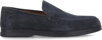 Doucal's Flat Schoenen - Heren - Loafers - Blauw - 40 EU - Leer - Schoenen