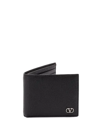【VALENTINO GARAVANI】Black bi-fold Vlogo wallet with clip VALENTINO GARAVANI vlogo signature bi-fold Black Valentino