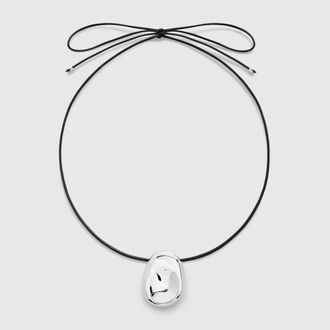 Monica Vinader Sterling Silver Aria Cord Necklace