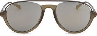 Linda Farrow KRIS VAN ASSCHE KVA84 C6 Mens Sunglasses Green Size 55