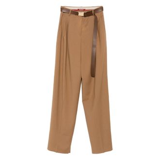 Max Mara Pleated Belted Trousers