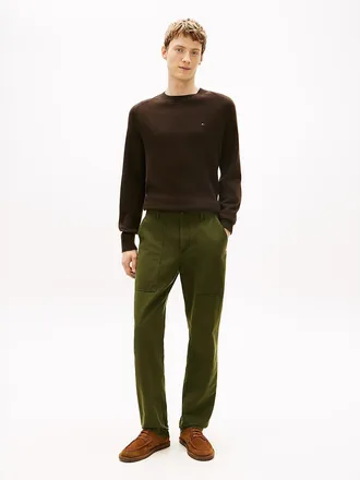 Tommy Hilfiger Mens Regular Fit Garment-Dyed Utility Pant - Arctic Spruce - 32W x 34L
