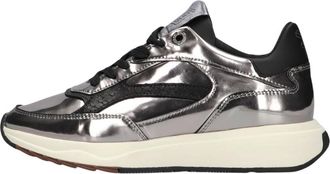 Floris Van Bommel Schoenen, Dames, Grijs, 39 EU, Leer, Suvi Sneakers