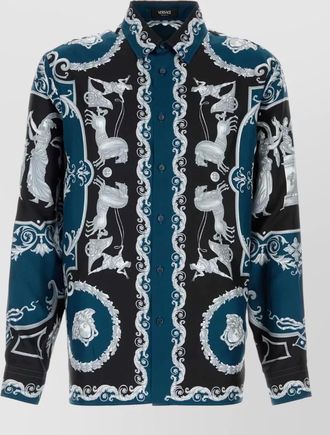 Versace regular-fit printed silk shirt