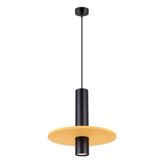 Sollux Lighting L&aacute;mpara colgante amarillo/negro fieltro/acero alt. 126 cm