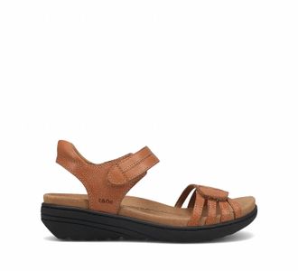 Taos Womens Mellow Leather Sandal In Honey