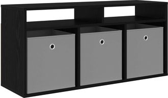 vidaXL Mueble Bajo Con Caj&oacute;n Roble Negro 102 X 32 X 48,5 Cm Vidaxl