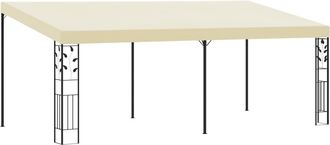 vidaXL Vidaxl - Cenador Con Montaje En La Pared Crema 6x3x2,5 M