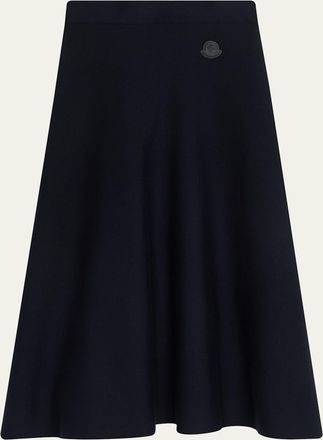 Moncler Wool Knit Midi Skirt