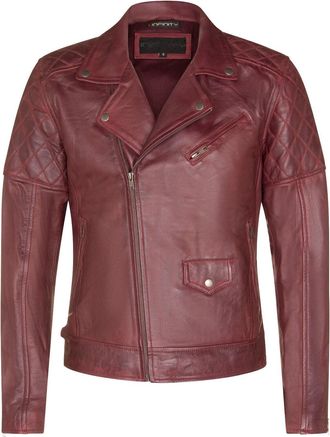 Infinity Leather Mens Cross Zip Leather Biker Jacket - Gibraltar