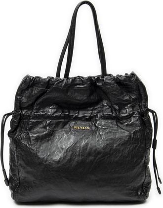 Prada Drawstring Shopping Tote schoudertas