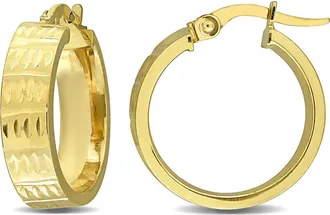 Delmar 19.7mm Textured Hoop Earrings in Gold at Nordstrom Rack