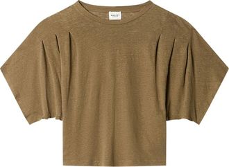 Isabel Marant Kyanza geplooid T-shirt - Groen