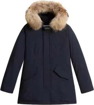 Woolrich Luxury Arctic Raccoon Parka - - Coats - Donna - Blu - XS