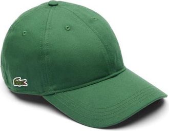 Lacoste Essential Cotton Twill Baseball Cap in Green at Nordstrom