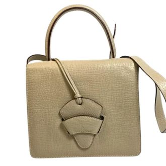 Loewe Tweedehands leren handtassen - Dames - Vintage Handtas - Beige - ONE Size - Leer - Vintage