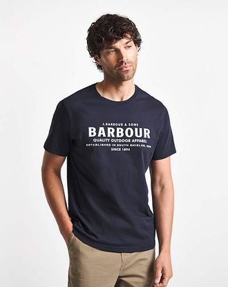 Barbour Moorside Logo T-Shirt - Navy