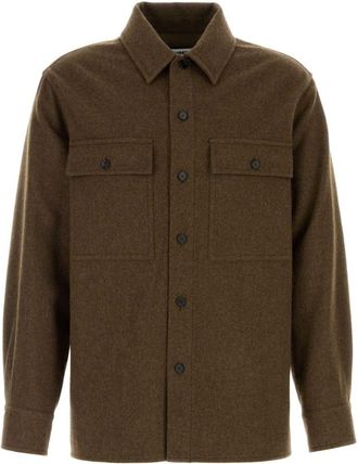 Jil Sander Khaki Regular Solid Shirt