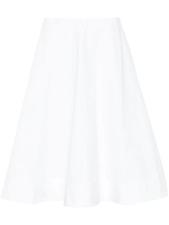 Khaite A-line poplin skirt - White