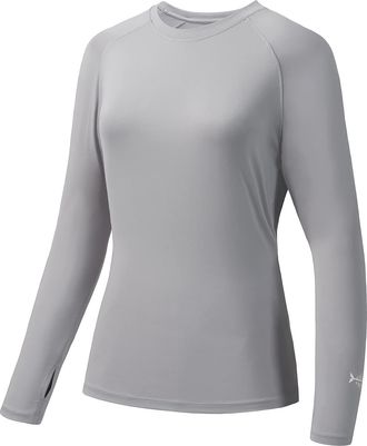Bassdash Womens UPF 50+ UV Sun Protection T-Shirt Long Sleeve Fishing Hiking Performance Shirts Light Grey