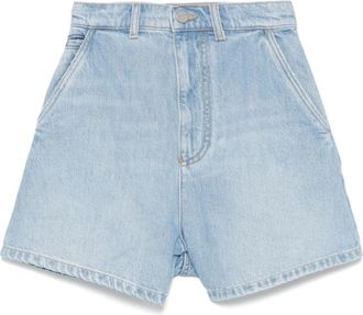 Emporio Armani Blauwe Shorts met Logo Patch - Dames - Denim shorts - Blauw - W29 - Denim - Korte Broeken