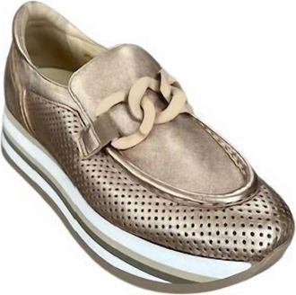 Softwaves Womens Cassie Platform Loafers In Sand