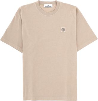 Stone Island Light Beige Crew Neck T-Shirt