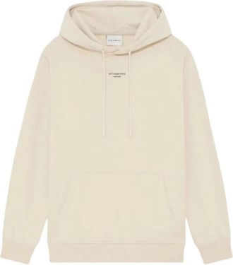 Dr&ocirc;le de Monsieur Le Hoodie Slogan Classique - Heren - Hoodies - Beige - M - Katoen - Hoodies & sweatvesten