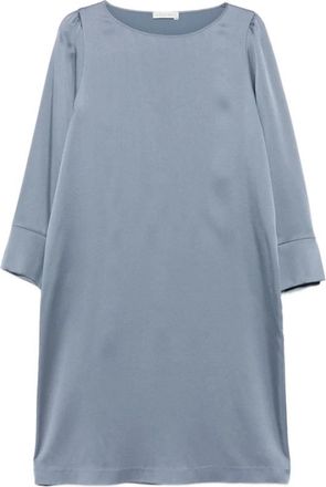Le Tricot Perugia Cuff-Sleeve Midi Dress - Dames - Casual kleedjes - Blauw - 2XL - Kleedjes