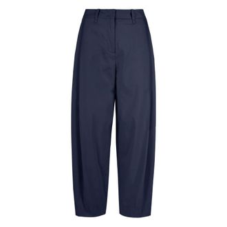 Bomboogie Pantalones de Bombilla de Cintura Alta - Trousers - Mujer - Azul - L