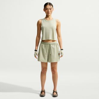 Nike Womens SKIMS Stretch Nylon 5 Track Shorts in Brown | IU2227-231