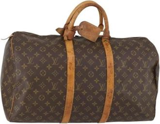 Louis Vuitton Pre-owned Weekend Bags, female, Brown, Size: ONE SIZE Pre-owned Canvas Weekend Bag