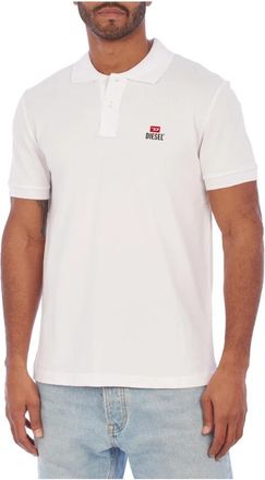 Diesel Klassiek katoenen poloshirt - Heren - Polos - Wit - 2XL - Katoen - Tops
