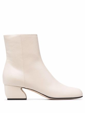 Sergio Rossi Enkellaarzen met blokhak - Beige