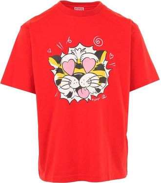Kenzo T-Shirts - Heren - T-shirts - Rood - M - Tops