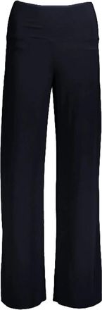 Norma Kamali Straight Leg Pant - Dames - Wijde Broeken - Blauw - L - Polyester - Broeken