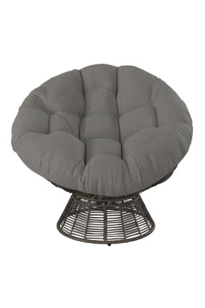 ambia GARDEN Garten-Relaxsessel, Grau, Metall, Kunststoff, Füllung: Baumwolle (recycelt), 95x84x77 cm, Gartenmöbel, Gartenliegen, Liegestühle