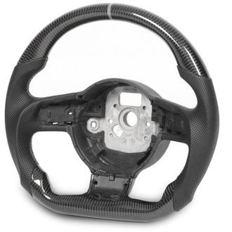 OEM Volante Personalizado De Cuero Perforado Con Fibra De Carbono Para Tt Ttrs R8 2007-2015