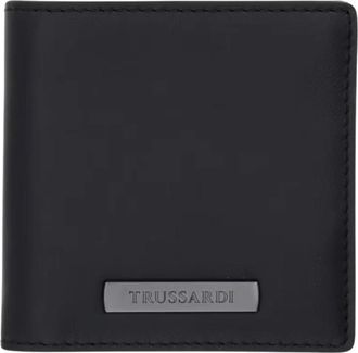 Trussardi Travel Bifold Leren Portemonnee - Heren - Portefeuilles - Zwart - ONE Size - Leer - Accessoires
