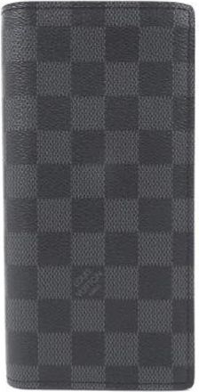 Louis Vuitton Pre-owned Wallets, male, Gray, Size: ONE SIZE Pre-owned Portefeuille Brazza Damier Graphite Wallet