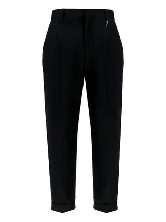 Roberto Cavalli cuffed cotton trousers - Black