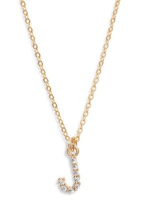 Set & Stones Gemma Initial Necklace in Gold /J at Nordstrom