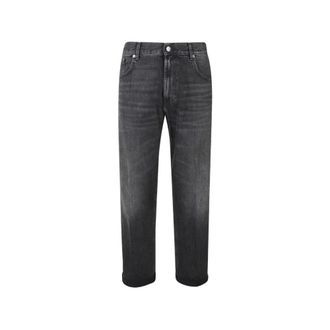 Dondup Straight Jeans, male, Black, Size: W33 Ervin Loose Jeans