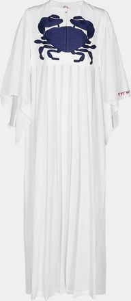 Kilometre Paris Crab Embroidered Cotton Dress One Size