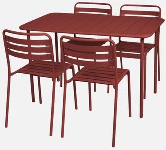 Sweeek Mesa De Jard&iacute;n Metal Con 4 Sillas