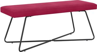 vidaXL Banco Rojo Vino 110 X 40 X 45 Cm Terciopelo Vidaxl